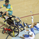 Crash in the men's Omnium 40km Points Race at Rio 2016.